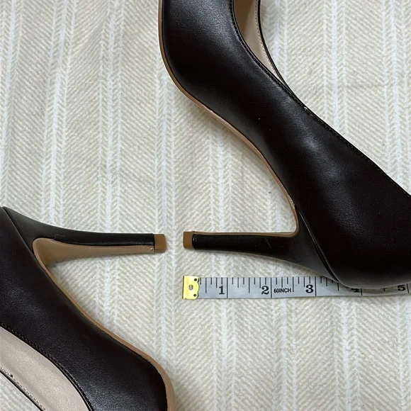 NWOB Halston Gayle Pointed Toe Stiletto Heels, Dark Brown, Size US 7.5 - Picture 12 of 13